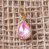 Chrystal Rosa, vergoldet mit 24K Feingold, Amulett M